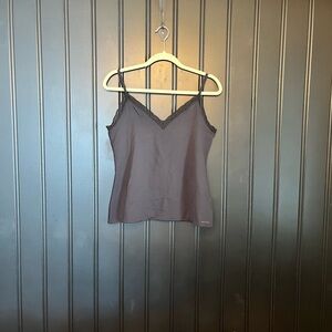 Aritzia Black Stretch Camisole with Lace Trim